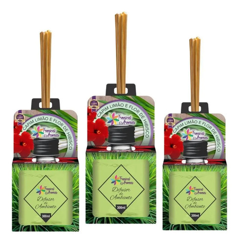 DIFUSOR PREMIUM 300 ML - TROPICAL AROMAS -> UN