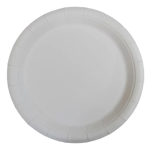 PRATO PAPEL BRANCO C/ 25 UNIDADES 18 CM