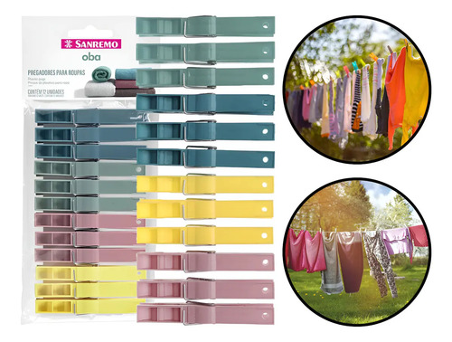 PREGADOR DE ROUPAS PLASTICO -> UN