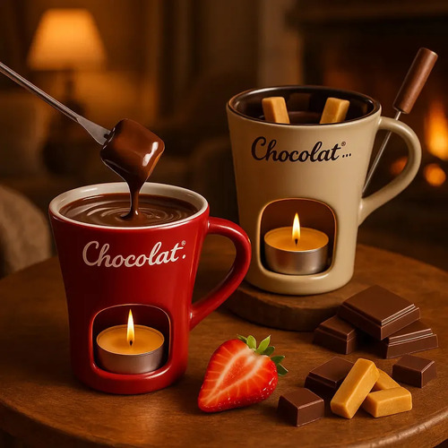 CANECA DE FONDUE C/GARFO 8.5X11.5X11CM -> TRC0550