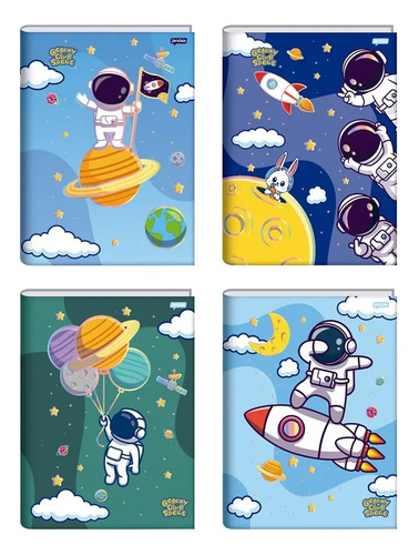 CADERNO 1X1 80FL BROCH CD GALAXY CLUB - 78390
